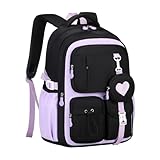 Kinderrucksack, wasserdicht, für junge Mädchen, für Flugreisen und Schule für Kinder und Jugendliche, purpur, Consulte la descripción