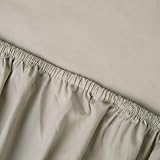 Kayori Kai Spannbettlaken 100% Baumwolle Sand 180x200 cm, Matratzenhöhe bis 35cm, Bügelfrei Pflegeleicht