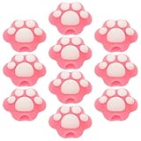 Ipetboom 10 Stück Silikon Stiftkappen Pink Katzenpfote Flexible Stiftspitzenschutzhüllen Stifthüllen Verlängerer für Jugendliche Kratzfestes Schreibwarenzubehör