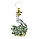 Peacocck Parfümflasche, 4 ml, dekorative Flaschen, Glas, leer, Vintage, nachfüllbar, dekorative Parfümflasche, bemalte Parfümflaschen für den Innen- und Außenbereich