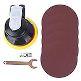 Air Sander Polisher, 5 Zoll Air Exzenterschleifer Pneumatischer Schleifer 10000 U/min Autopolierwachsmaschine mit 180er Schleifpapier