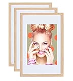 IDEAL TREND 3er 5er Set Holz Bilderrahmen Lifestyle Plexi Foto Rahmen Collage Wanddeko Poster S111: Farbe: 3er Pack Eiche | Format: 21x29,7 A4