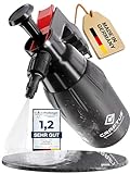 CRAFTUS® Drucksprüher 1L für gleichmäßige Verteilung von Flüssigkeit I Pumpsprühflasche für KFZ, Haus, Garten, Reinigungsmittel UVM. I Pumpflasche mit Überdruckventil & Verstellbarer Düse
