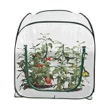 Garten Gewächshaus | Klappbares Tomatenhaus Mit Klarer PVC Abdeckung - Kleines Pflanzenhaus Für Winter | Für Pflanzenschutz Gärtnern Blumentöpfe Hinterhöfe Balkon Terrasse Kälte Frost Schutz