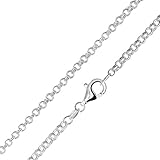 Materia Zwillings Ankerkette Silber 925 - Halskette Damen Herren 2,3mm Kette K31-50 cm