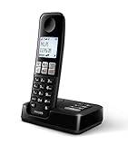 Philips D255 Schnurlostelefon - DECT - 1,8 Zoll Display - Plug & Play - 16 Stunden Sprechzeit - 25 Min. Aufnahmezeit