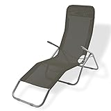 DEMA Kippliege Sonnenliege Gartenliege Strandliege Virginia Beach kippbar Anthrazit