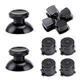WiMas Metal Aluminium Thumbsticks Ersatz-Controller Thumb Grip Stick D-pad Schaltfläche Bullet Tasten Set für PS4 Controller (Black)