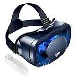 VR Brille für Handy, Virtual Reality 3D Brille, mit Bluetooth Fernbedienung, kompatibel IOS Android 5.0-7.0 Zoll für Samsung S20/S22/S23/Note 10+, iPhone X/12/13