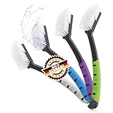 com-four® 4X Spülbürste - Küchenbürste mit robusten Nylonborsten - Geschirrbürste 29 cm Länge - Abwaschbürste aus Kunststoff - Lange Pfannenbürste - Made IN Germany (4 Stück - grün/weiß/Azur/Berry)
