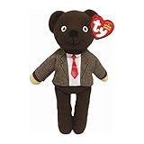 TY Mr Bean Teddy Jacket & Tie Plüsch Braun One Size