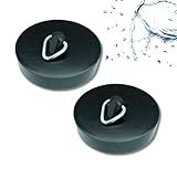 homeXpert Waschbeckenstöpsel 50mm [2 Stück], Abflussstopfen aus W-PVC, optimal als Badewannenstöpsel oder Stöpsel fürs Waschbecken - Stöpsel für Abflüsse, optimal für Küche und Bad - Kein Abflusssieb