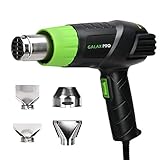 GALAX PRO Heißluftpistole, 2000 W, zwei einstellbare Temperaturstufen und Tlux-Luft (350 ℃ 250 l/min, 550 ℃ 500 l/min) mit 4 Düsen, doppelter Schutz