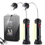 IMAGE Grill Licht 2 Stück wiederaufladbar magnetische Grilllampe mit Beleuchtung für BBQ Picknick Outdoor, Geschenke für Männer Papa Ehemann