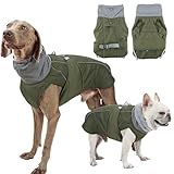 FePen Hundejacke Wintermantel, Großer Hundemantel, warme Hundejacke für den Winter, Wasserabweisend, Winddicht, Reflektierende Weste, Hundejacken für den Winter(Green, 2XL)