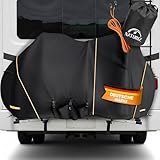 NATURIZ® Fahrradabdeckung Heckträger wasserdicht & reißfest - Fahrradschutzhülle mit 6m Spannseil - Fahrradplane für 2 Fahrräder - Ebike Transportschutz Set, Fahrradhülle, Bike Cover (2 Fahrräder)