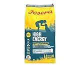JOSERA High Energy (1 x 12,5 kg) | Adult | Premium Trockenfutter für ausgewachsene aktive Hunde | Geflügel & Lachsöl | ideal für Agile Zucht- und Sporthunde | weizenfrei | Hundefutter | 1er Pack