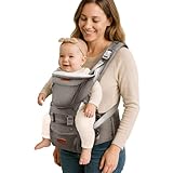 SUNVENO Babytrage Ergonomisch，Baby Carrier mit Abnehmbarer Kapuze, Hüftsitz baby mit Speicheltuch, 3in1 Babybauchtragen für Baby 3-36 Monate, Babyrückentragen 0-20Kg (Grau)