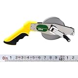 Rollbandmaß 50 m, Langes Maßband, Hohe Präzision Bandmaß, Langlebiges Stahl Maßband für präzise Messungen, Measuring Tape mit Ergonomischen Griff, Metermaß für Baustelle