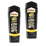 Pattex Repair 100 Prozent Alleskleber, hitzebeständiger Kleber für den Innen- und Außenbereich, 2x 100 g Klebstoff zur Reparatur für verschiedene Materialien