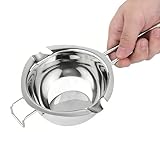 Schmelztopf - 400ML Wasserbad Schmelzschale, Edelstahl Kerzen Gießen Schokofondue, Schokolade Schmelzen für Butter, Süßigkeiten, Kerzen, Seife, Wachs
