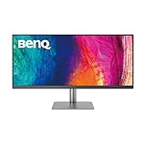 BenQ PD3420Q Designer Monitor (AQCOLOR Technology, 34 Zoll, 21:9 Ultrawide, WQHD 1440P, P3 Wide Color, USB-C 65W, DisplayHDR 400, KVM, Kompatibel mit MacBook Pro M1/M2)