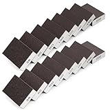 16 Stück Schleifschwamm, Schleifklötze, Handschleifer, 36/60/80/100/120/150/180/220 Körnung Schmirgelpapier Wiederverwendbar für Holz Metall Wandschaum Trockenbau