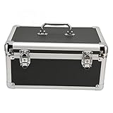 Rankomu Festplattenbox Festplattenaufbewahrungsbox für 3,5 Zoll Festplatten, 10 Einschübe, Wasserdicht und Stoßfest Festplattengehäuse mit Sicherheitsschloss, Schwarz