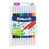 Pelikan, 10 Fasermaler Colorella Duo (1, 10 Farben Etui)