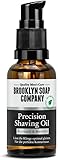 Brooklyn Soap Company, Precision Shaving Oil 30 ml - Rasieröl für die präzise Rasur von Konturen & Bart - Bartöl mit Rizinusöl & Menthol