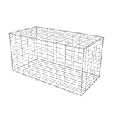 vidaXL Gabione Stahl 100x50x50cm Steinkorb Schüttkorb Drahtkorb Mauersteinkorb