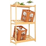 ONVAYA® Bambus-Kastenständer ǀ 50 kg Maximalgewicht pro Ebene ǀ robust und stabil ǀ für Getränkekisten und Flaschen ǀ modernes Design ǀ Regal für Getränkekisten