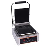 Kontaktgrill, 1800W Tischgrill Plattengriller SandwichMaker Elektrogrill, Temperaturbereich 50-300°C, Edelstahl Panini Grill mit LED Anzeigelampe
