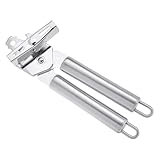 Amazon Basics 3-in-1-Dosenöffner aus Edelstahl, manuell und langlebig, mit Haken zum einfachen Aufhängen zum Trocknen, 21.59 x 5.08 x 4.45 cm (früher AmazonCommercial Marke)