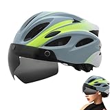 Mountainbike-Helme,Mountainbike-Helme - Outdoor-Helme mit wiederaufladbarem Rücklicht | Atmungsaktive Fahrradhelme mit Magnetbrille, verstellbare Fahrradhelme, Fahrradhelme für Erwachsene