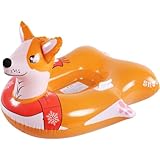 Schneeröhren, 1 Stück Schneeschlitten Für Kinder Und Erwachsene, Aufblasbare Schneeröhre Im Niedlichen Hundedesign, Verdickte Schlitten Für Den Winter Griffen, Schneespielzeug Für Familienspaß Im