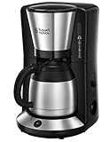 Russell Hobbs Kaffeemaschine [Brausekopf für optimale Extraktion&Aroma] Adventure (max 8 Tassen, 1,0l Thermokanne, Abschaltautomatik, Tropf-Stopp, 1100W) Filterkaffeemaschine 24020-56