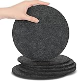 6 Tischsets Filz, Topfuntersetzer Küche, 20 x 20 cm, Filzuntersetzer für Tisch und Küche, waschbar und langlebig, Set aus 6 Stück