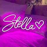 Personalisiert LED Leuchtschilder, Benutzerdefinierte Neonschilder für Wanddekoration Bar Schlafzimmer Hochzeit Geburtstag Party Salon Lichtzeichen(Optionaler Größen 35-160cm,1-2 Zeilen Text)