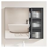 LED-Badezimmer-Spiegelschrank, Wandmontage, Schminktisch mit Stauraum, modernes Design (A1 L 90 x H 65 cm) – stilvoller und funktionaler Badezimmerschrank