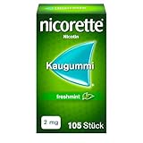 Nicorette 2 mg Nikotinkaugummi freshmint für Raucher zum Aufhören, zuckerfrei, 105 Stück