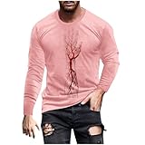 Langarm-T-Shirt für Herren, Baumwolle, Rundhalsausschnitt, Basic-Sweatshirt, Outdoor, lässig, intelligent, Fitness, Training, Fitnessstudio, Tops, normale Passform, Pullover, T-Shirts für Herren, 2 A&