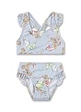 Sanetta Mädchen-Bikini mit Rüschen Blau | Bequemer und anschmiegsamer Bikini aus Polyamid für Mädchen. Bademode für Kinder 128