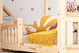Generisch TreeTale Hausbett Bodenbett Pipit, Kinderbett, Montessori Bett 190x120, 200x80, 200x90, 200x120 Naturholzbett mit Rausfallschutz und Lattenrost ohne Matratze (140x70)
