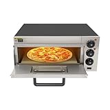 Multifunktionsofen, 2000W 20L Pizzaofen mit Handgriff, Handschuhe und Fahnenstein, Temperaturbereich 50-350℃, Timer 0-30 Minuten, für Restaurants, Bäckereien