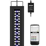 NICREW RGB+W Aquarium LED Beleuchtung, anpassbare 24/7 Modus Aquarium Lampe mit Timer, für Pflanzenwuchs und Süßwasser-Becken, mehrere Wettermodus, 30-42 cm, 12W