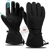 ASOMI Fahrradhandschuhe Winter, Winterhandschuhe Herren Damen Winter Touchscreen Handschuhe Reithandschuhe Unisex Draussen Warme Skihandschuhe für Bergsteigen, Skifahren, Radfahren, Wandern