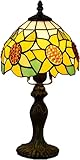Tiffany Lampe Tiffany Tischlampen Mit Gelbe Sonnenblume Design Glasschatten 8 Zoll Pastoralstil Nachtlichter Handgefertigt Für Schlafzimmer
