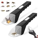 2 Stück Insektenfänger, Spinnenfänger, Insekten Lebend Fangen, Spinnenfänger Handgehaltene, Spinnenfänger Werkzeug für Kinder, Insektenfalle lebend Falle für Observable und Capture für Zuhause &Garten