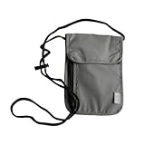 Brustbeutel Herren,Brustbeutel Damen Klein,Handy Organizer Umhängegeldbeutel Herren,Geldbeutel Zum Umhängen,RFID Reisegeldbeutel Diebstahlsicher,Reisepass Tasche für Travel,Diebstahlsichere (Grau)